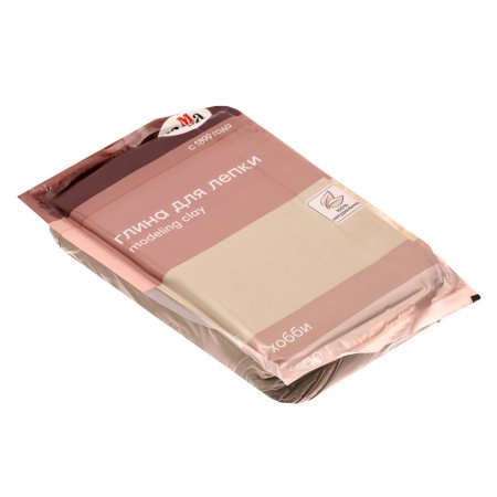 Глина для лепки ГАММА "Хобби" натуральная 1500 г белый, вакуумная упаковка RE-170320211