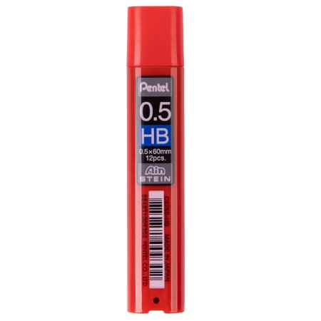 Грифели для карандашей автоматических PENTEL Ain Stein HB 0.5 мм, 12 шт в тубе C275S-HB