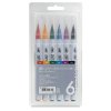 Набор маркеров с кистью Clean Color Real Brush 6 шт MPRB-6000A/6V