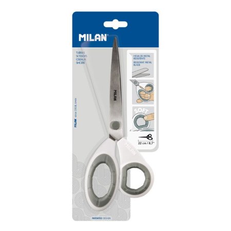 Ножницы канцелярские MILAN 22 см, эргономичные ручки, блистер ML-BWM10265