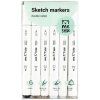 Набор маркеров для скетчинга MESHU 06 цв теплые серые цвета RE-MS_38248