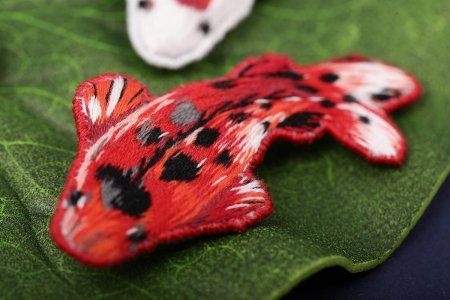 Набор для вышивания PANNA Живая картина. Броши. Карпы кои 3.7 х 7.5 см JK-2248