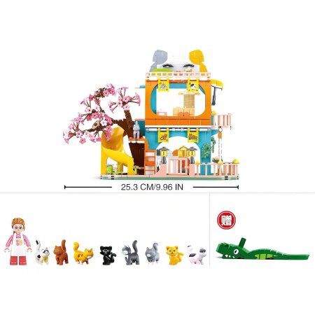 Конструктор Розовая мечта "Кошачья вилла" 521 деталь SIM-9590253