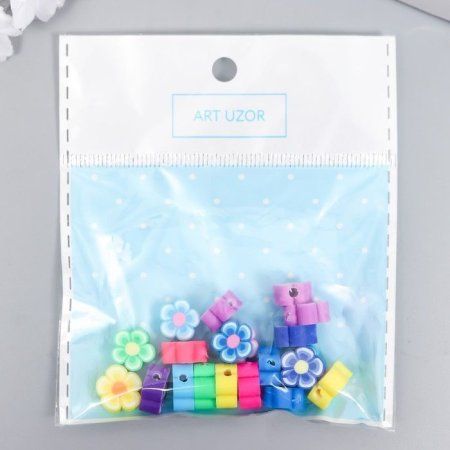 Бусины для творчества PVC "Красочные цветочки" 20 шт 1 x 1 x 1 см SIM-7829741