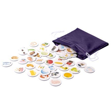 Лото Baby Toys с деревянными фишками "В магазин за продуктами" 6 карточек, 48 фишек, 3+ KOR-05029