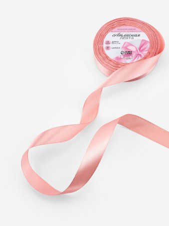 Лента атласная 20 мм x 23 ± 1 м, №146 розовое золото SIM-1218281