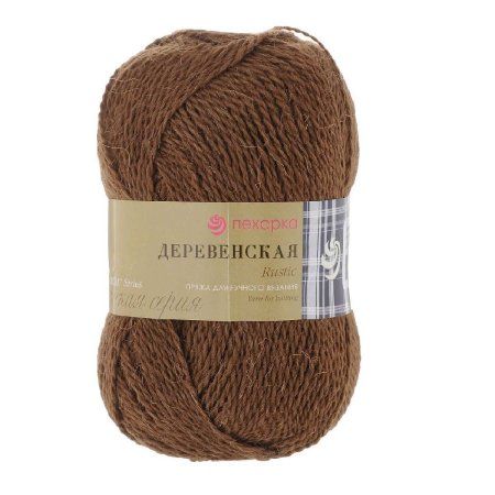 Пряжа Пехорская ПТ "Деревенская" 100% шерсть 1 х 100 г 250 ± 15 м №513 кора PEH-DER-513