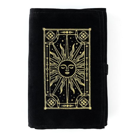 Мешочек для карт "Солнце" 14 × 40 см бархат черный SIM-10123389