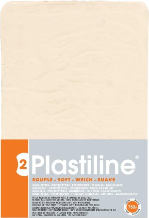 Пластилин скульптурный PLASTILINE 750 г, 50-мягкий, слоновая кость RH-7150T