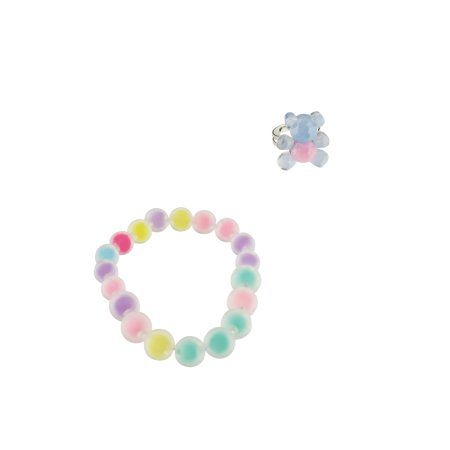 Набор украшений MESHU "Bear" бижутерия, кольцо, браслет, бусики с подвеской, европодвес RE-MS_60723