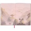 Записная книжка А5 80л. Greenwich Line "Sakura. Lonely mountain" ЛАЙТ, кожзам, с резинкой, тиснение фольгой, блок в линию RE-NA5_51396