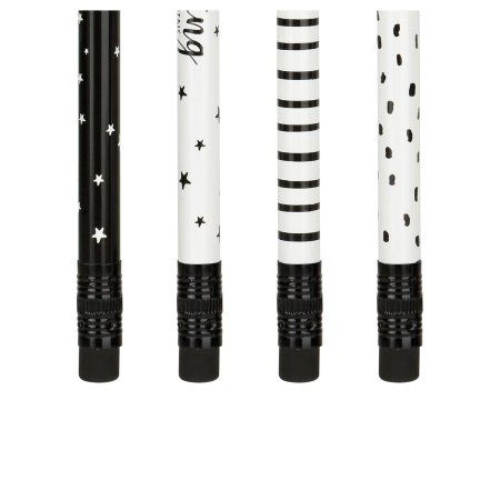 Карандаш ч/г MESHU "Black&white" HB заточенный, с печатью, с ластиком, ассорти RE-MS_47220 Карандаш ч/г MESHU "Black&white" HB заточенный, с печатью, с ластиком, ассорти RE-MS_47220
