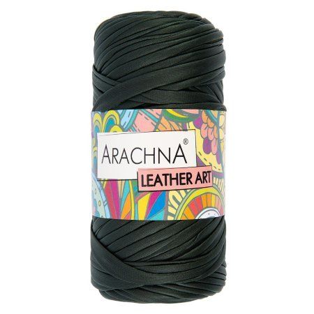 Пряжа ARACHNA Leather Art 100% полиэстер 1 x 160 ± 10 г 50 м №08 т.хаки ARA-LA-08