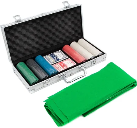 Набор для покера из 300 фишек с номиналом Фабрика Покера в алюминиевом кейсе (фишки 4 г) MAGpokfp300f4g