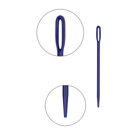 Иглы для вязаных изделий GAMMA 2 шт синие в блистере N-009