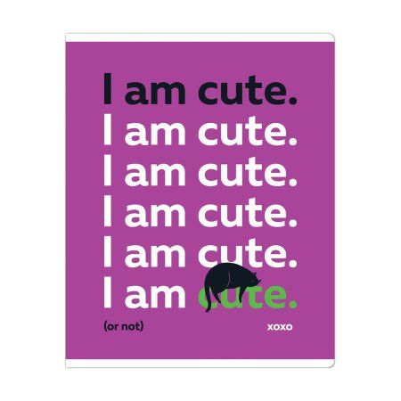 Тетрадь 48л. A5 клетка MESHU "Сhatty cat" матовая ламинация, выб. лак, неоновый пантон RE-MS_49788