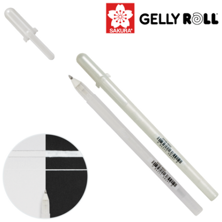 Ручка гелевая SAKURA Gelly Roll Glaze Белый MPXPGB-850