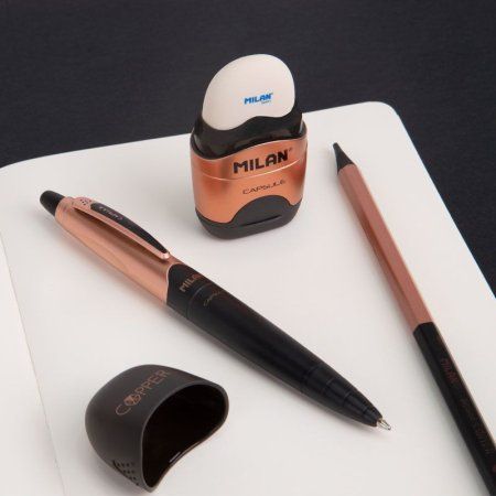 Ластик-точилка MILAN Capsule Copper, контейнер ассорти ML-4717112