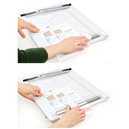 Резак сабельный/роликовый A4 OfficeSpace 320 мм до 10 л, 2 в 1, 3 стиля резки RE-PC_32850