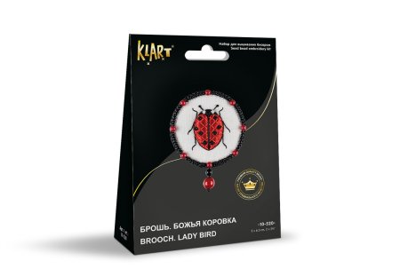 Набор для вышивания KLART "Брошь. Божья коровка" 5 х 6.5 см 10-520