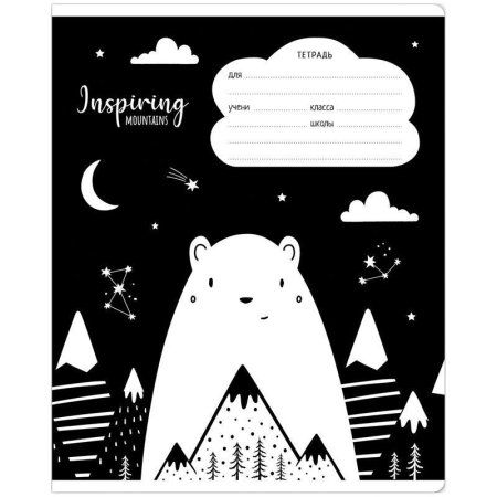 Тетрадь 18л. A5 клетка MESHU "Black&white" RE-MS_43310