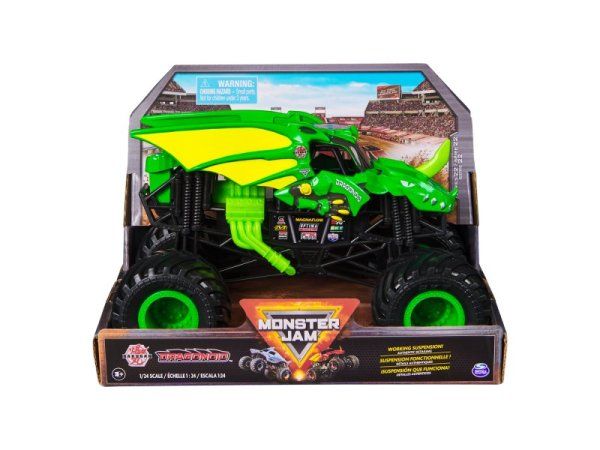 Монстер Джем. Машинка 1:24 1 шт, в ассортименте 4 вида, в откр.упаковке. Monster Jam ROS-43705