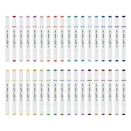 Маркеры акриловые ГАММА "Классические", 36 цв., двусторонние кисть и пуля, пластик.бокс RE-15062025_36