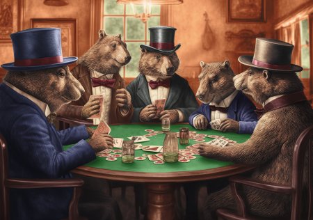 Пазл 1000 элементов ФРЕЯ "Капибары играют в покер" PZL-1000/65