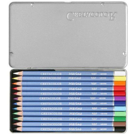 Набор акварельных карандашей CRETACOLOR Marino 12 шт, мет.пенал CR24012 Набор акварельных карандашей CRETACOLOR Marino 12 шт, мет.пенал CR24012