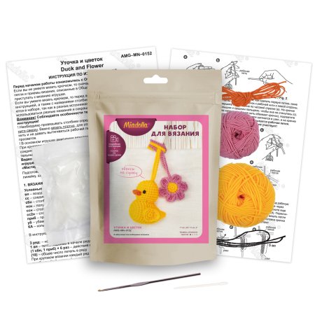 Набор для вязания "Miadolla" Уточка и цветок AMG-MN-0152