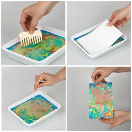 Набор для рисования на воде ТРИ СОВЫ "Краски Эбру" 5 цветов, А5, картонная коробка RE-Э06