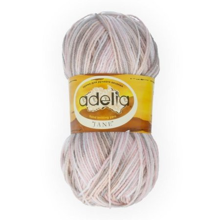 Пряжа ADELIA Jane 100% акрил 1 х 50 г 227 ± 10 м №07 белый-бежевый-св.розовый ADE-JAN-07