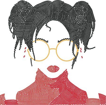 Кристальная (алмазная) мозаика ФРЕЯ постер "Девушка в красном" 30 х 30 см ALBP-274