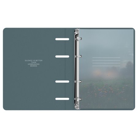 Тетрадь на кольцах 120л. A5 BG "Silence" картон, soft-touch ламинация RE-ТК5к120_лс_57856