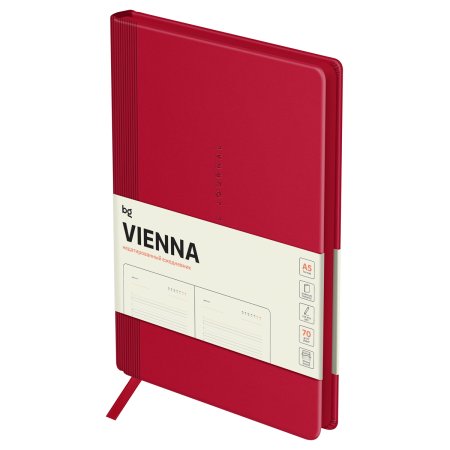 Ежедневник недатированный A5 136л. BG "Vienna. Fuchsia" кожзам, мягкий переплет, фуксия, цветной срез RE-DuA5_61258