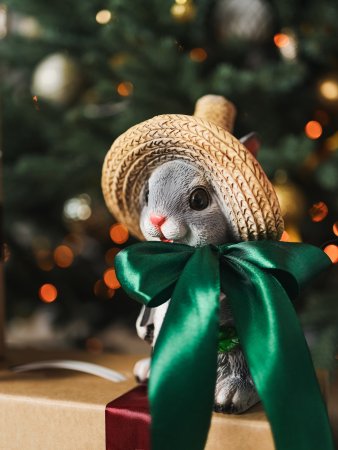 Лента атласная 40 мм x 23 ± 1 м, №128 тёмно-зелёный SIM-1218332