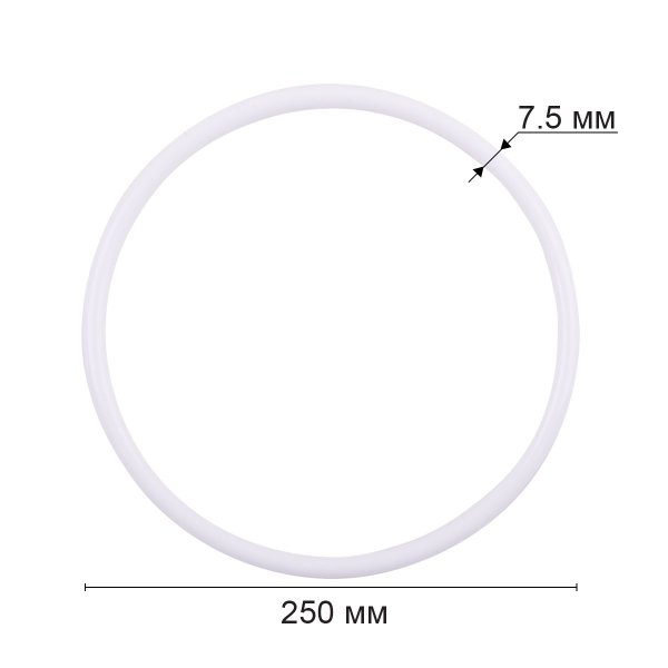 Кольцо для макраме GAMMA пластик d 250 мм белый без упаковки RKP-025