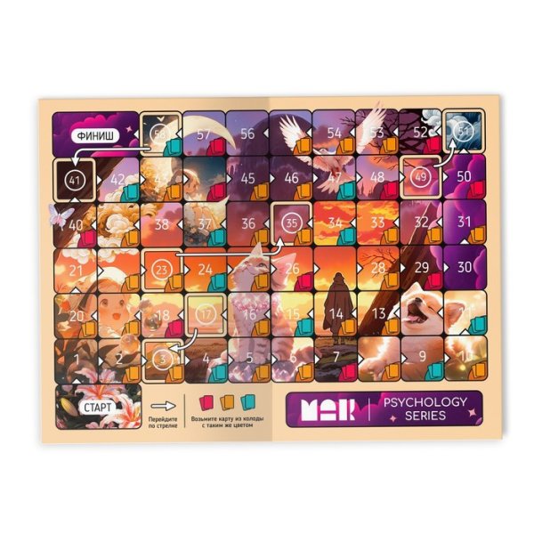 Настольная игра психологическая "Моя семья" с метафорическими картами, 100 карт, игровое поле, кубик, 16+ SIM-10188807