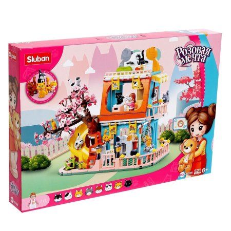 Конструктор Розовая мечта "Кошачья вилла" 521 деталь SIM-9590253