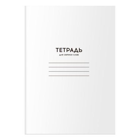 Тетрадь-словарик 24л. A6 BG "Однотонная. Белая" для записи слов RE-ТС6ск24_12478