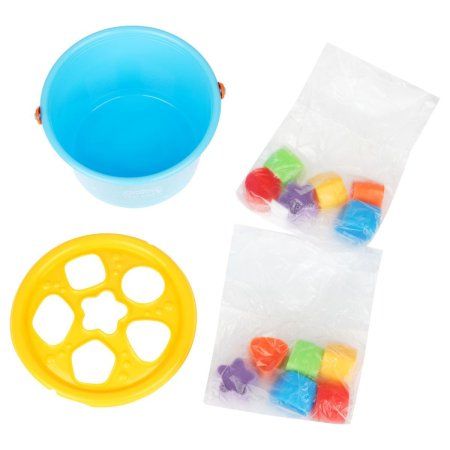 Набор для песка ТРИ СОВЫ сортер-ведро "Забавные мордашки" 14 предметов (ведро, крышка, 12 формочек) RE-ИНС_004