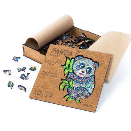 Деревянный пазл с двухслойной крышкой Панда M (2022) MAGZ114-2