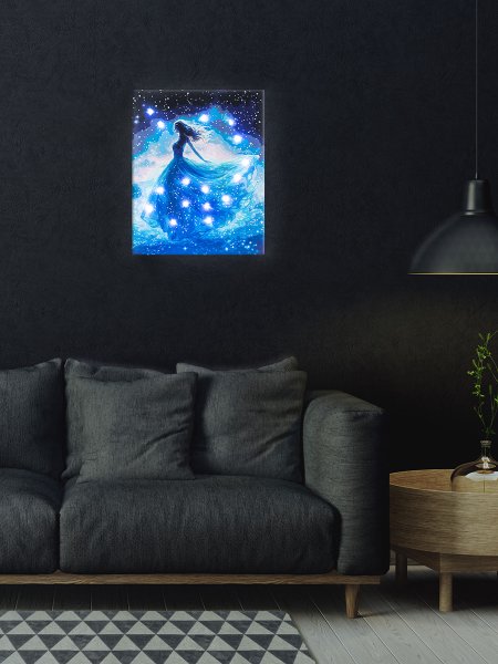 Набор для раскрашивания по номерам (со светодиодами) ФРЕЯ 50 х 40 см "Аврора" PNB/PLDD-382