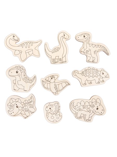 Набор для росписи по дереву Magic ART "Динозавры" 9 фигурок KOR-05560