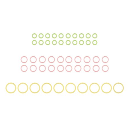 Маркировочные кольца GAMMA пластик 50 шт 6 мм - 20 шт, 10 мм - 20 шт, 17 мм - 10 шт MKK-50