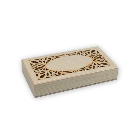 Заготовка для декорирования Mr.Carving Купюрница с резной крышкой 18.5 х 9.5 х 3 см сосна ВД-470