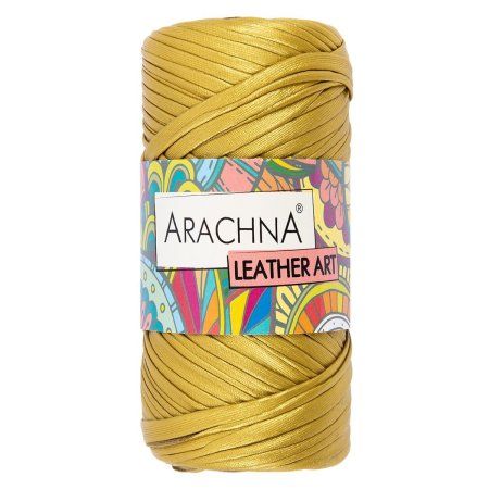 Пряжа ARACHNA Leather Art 100% полиэстер 1 x 160 ± 10 г 50 м №06 т.желтый ARA-LA-06