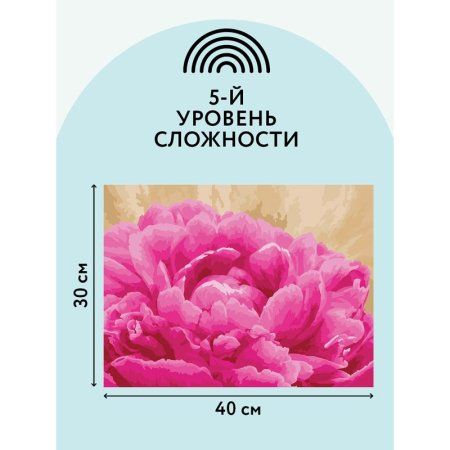 Картина по номерам на картоне ТРИ СОВЫ "Пион" 30 x 40 см, краски, кисть RE-КК_44067