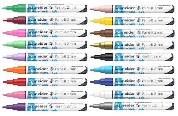 Маркер акриловый Schneider "Paint-It 310" 2 мм, пулевидный