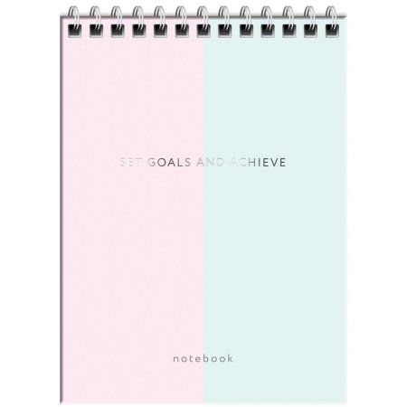 Блокнот А6 80л. ArtSpace "Моноколор. Double mono" на гребне, глянцевая ламинация, фольга, твердая обложка RE-Бт6к80гр_27947